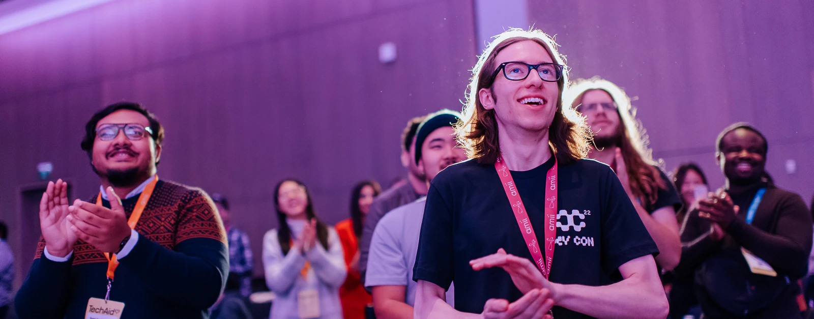 Audience participation at my talk at TechAid 2022